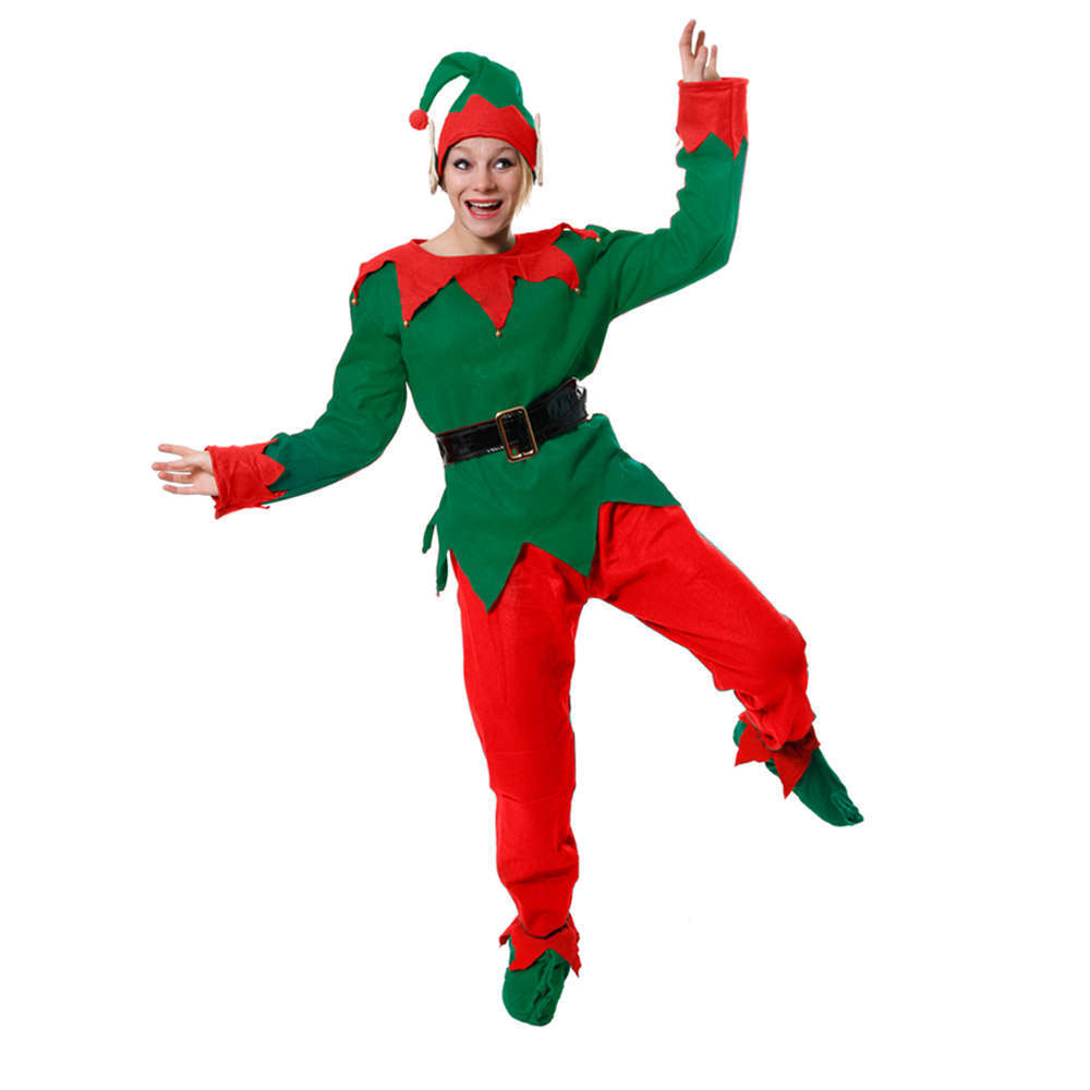 Womens 5 Piece Elf Costume I Love Fancy Dress
